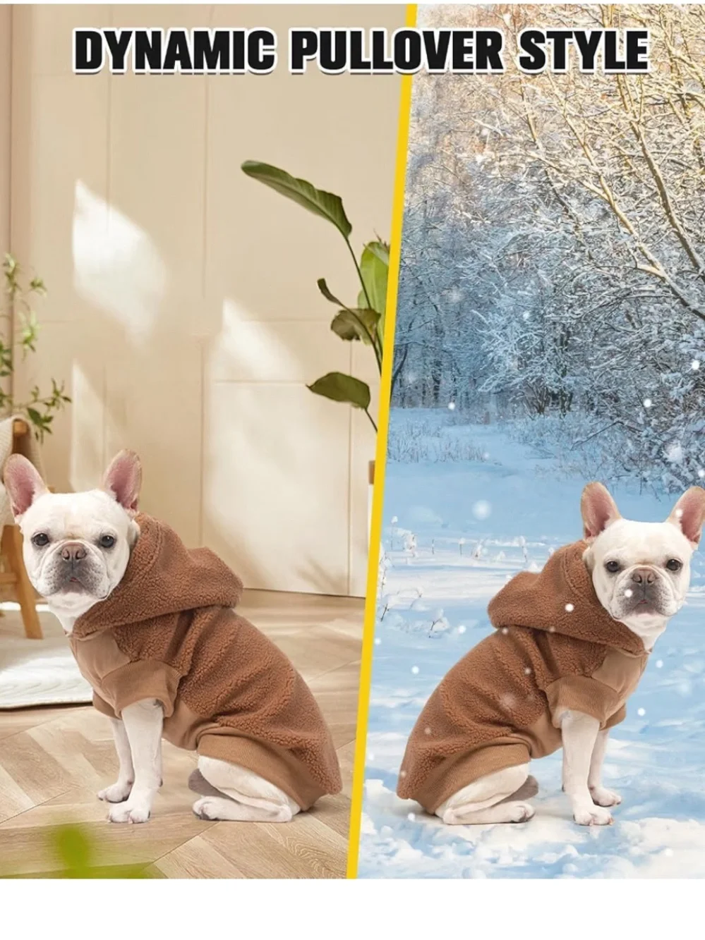 Anthropologie Cozy Brown Sherpa Hoodie for Dogs
